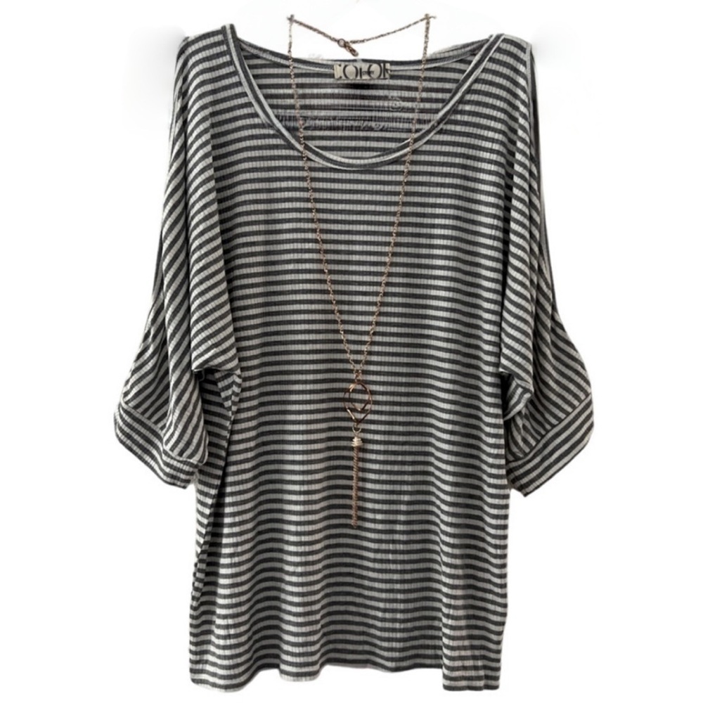 Striped Black and White Women's Top